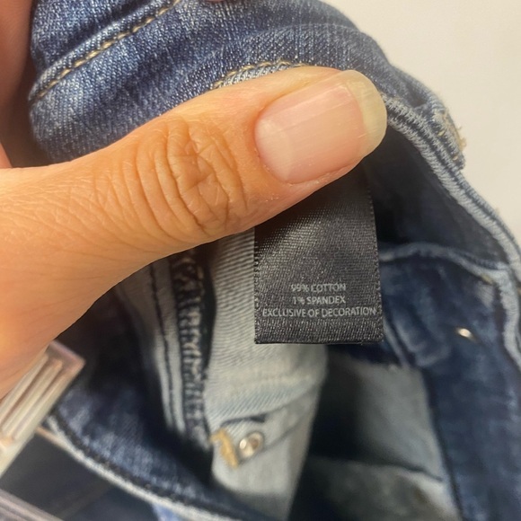 WHBM Jean Mini Skirt With Jeweled Embellishments Western Concert Country Size 0 - Picture 7 of 10